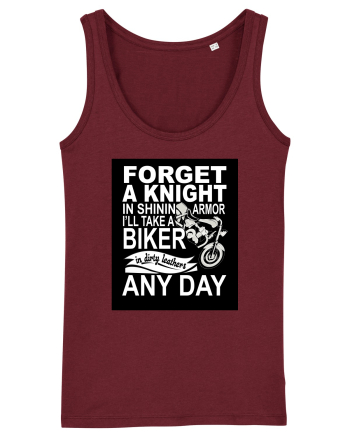 Biker in dirty leathers Burgundy