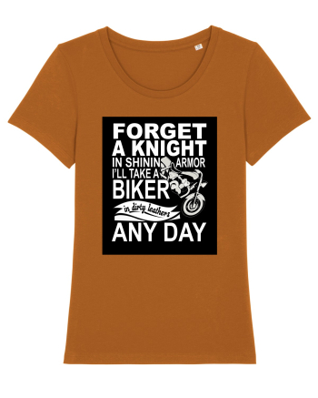 Biker in dirty leathers Roasted Orange