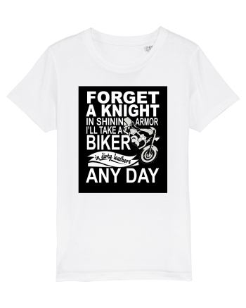 Biker in dirty leathers White
