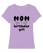 Mom of the birthday girl Tricou mânecă scurtă guler larg fitted Damă Expresser