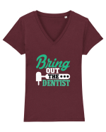 Bring the dentist Tricou mânecă scurtă guler V Damă Evoker