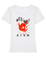 Wild West Meov Tricou mânecă scurtă guler larg fitted Damă Expresser