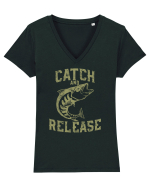 Catch and Release Tricou mânecă scurtă guler V Damă Evoker