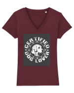 Certified Dog Lover Tricou mânecă scurtă guler V Damă Evoker