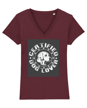 Certified Dog Lover Burgundy
