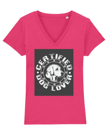 Certified Dog Lover Raspberry