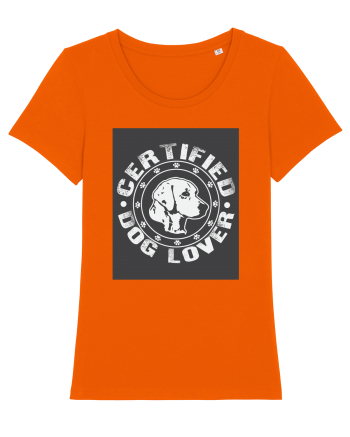 Certified Dog Lover Bright Orange