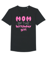 Mom of the birthday girl Pink Tricou mânecă scurtă guler larg Bărbat Skater