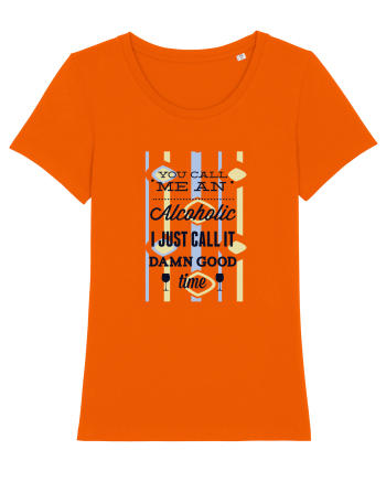 Alcoholic Funny Bright Orange