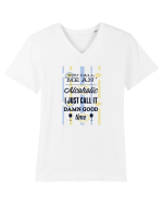 Alcoholic Funny Tricou mânecă scurtă guler V Bărbat Presenter