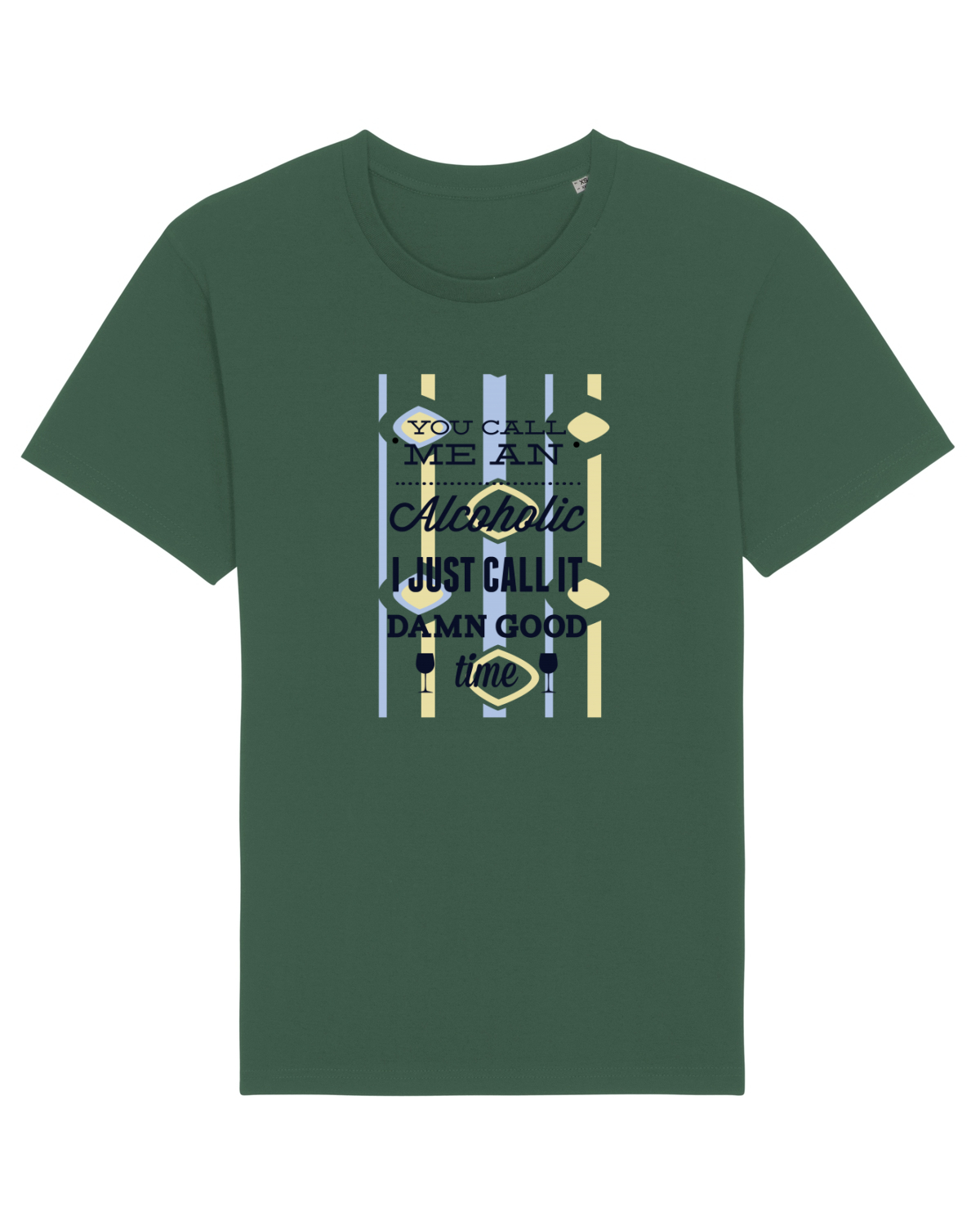 Tricou mânecă scurtă Unisex Rocker Bottle Green