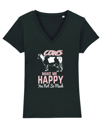 Cows make me happy Black