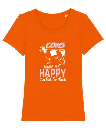 Cows make me happy Bright Orange