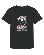 Cows make me happy Tricou mânecă scurtă guler larg Bărbat Skater