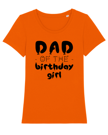 Dad of the birthday girl Bright Orange