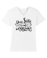 Dear Santa I can explain Tricou mânecă scurtă guler V Bărbat Presenter