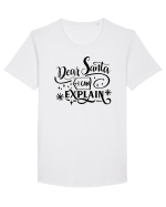 Dear Santa I can explain Tricou mânecă scurtă guler larg Bărbat Skater