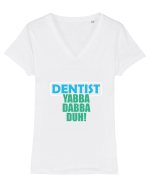 The lord Dentist Tricou mânecă scurtă guler V Damă Evoker