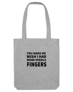 You Make Me Wish I Had More Middle Fingers Sacoșă textilă