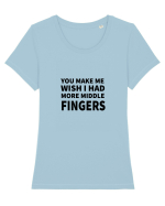 You Make Me Wish I Had More Middle Fingers Tricou mânecă scurtă guler larg fitted Damă Expresser