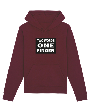 Two Words One Finger Burgundy