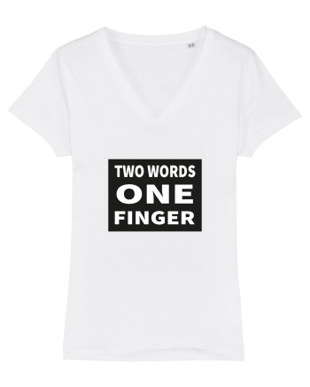 Two Words One Finger White