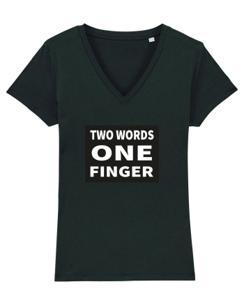 Two Words One Finger Black