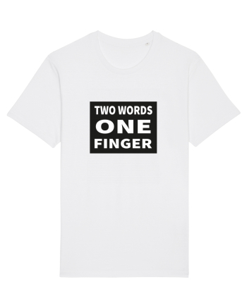 Two Words One Finger White