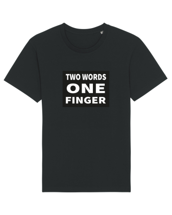 Two Words One Finger Black