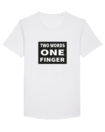 Two Words One Finger White