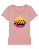 You are my Sunshine Tricou mânecă scurtă guler larg fitted Damă Expresser