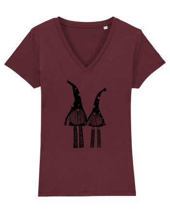 Funky Gnomes Burgundy