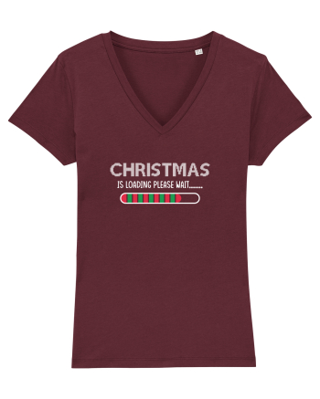 Christmas Is Loading Burgundy
