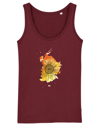 Floarea Soarelui Abstract Burgundy