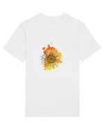 Floarea Soarelui Abstract Tricou mânecă scurtă Unisex Rocker