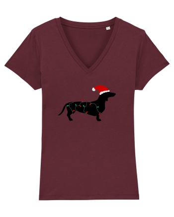 Santa Dog Burgundy