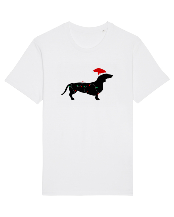Santa Dog White