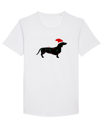 Santa Dog White