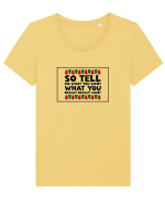 Tell Me Tricou mânecă scurtă guler larg fitted Damă Expresser