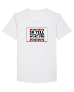 Tell Me Tricou mânecă scurtă guler larg Bărbat Skater