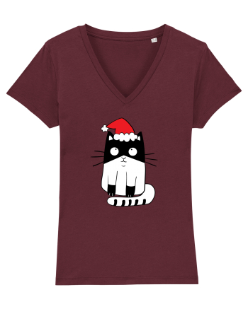 Santa Cat Burgundy