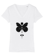 Mystique Butterfly Tricou mânecă scurtă guler V Damă Evoker
