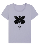 Mystique Butterfly Tricou mânecă scurtă guler larg fitted Damă Expresser