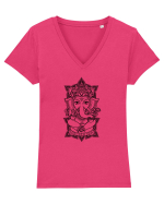 Ganesh Tricou mânecă scurtă guler V Damă Evoker
