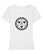 Anahata Tricou mânecă scurtă guler larg fitted Damă Expresser