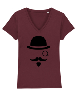 Fashion Tricou mânecă scurtă guler V Damă Evoker
