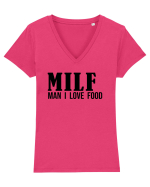 MILF Tricou mânecă scurtă guler V Damă Evoker