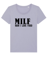 MILF Tricou mânecă scurtă guler larg fitted Damă Expresser