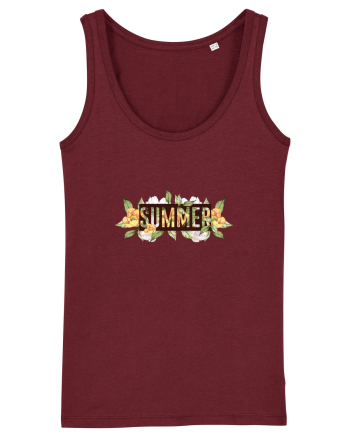 Summer Floral Burgundy