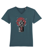 Skater Astronaut Tricou mânecă scurtă guler V Bărbat Presenter
